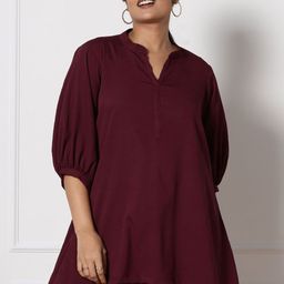 LetsDressUp Mandarin Collar Longline Top-image-67