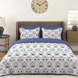 Layers Basicx Pink Cotton 120 TC King Bedsheet with 2 Pillow Covers-image-15
