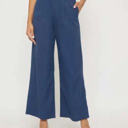 Madame Navy Straight Fit Trousers-image-52
