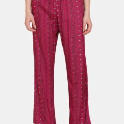 Zivame Fuchsia Printed Pyjamas-picture-23