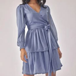 The Label Life Blue Wrap Dress-image-71