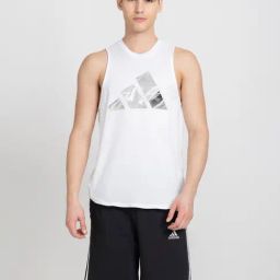 adidas White Regular Fit Designed for HIIT Graphic Tank Tee-image-34