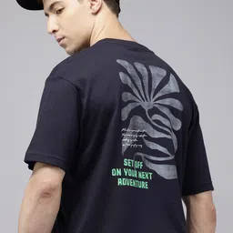 SPYKAR Oversized Fit Typography Printed T-shirt-image-83