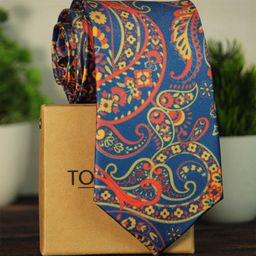 Tossido Men Blue & Pink Printed Broad Tie-image-102