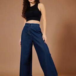 Dolce Crudo Navy Denim Solid Jeans-image-51