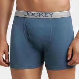 Jockey 8009 Deep Blue Super Combed Cotton Rib Boxer Briefs with Ultrasoft Waistband-image-39