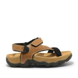 Woodland Men's Gold Cross Strap Sandals-picture-9