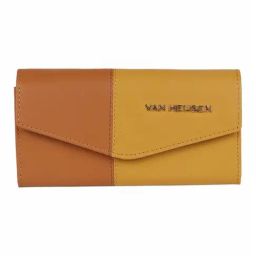 Van Heusen Brown & Yellow Casual Leather Wallet for Women-22
