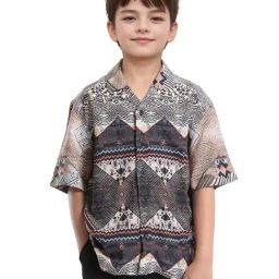 Rare Ones Boys Black Printed Shirt-image-73