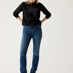 Marks & Spencer Women Straight Fit High-Rise Low Distress Heavy Fade Cotton Jeans-picture-0