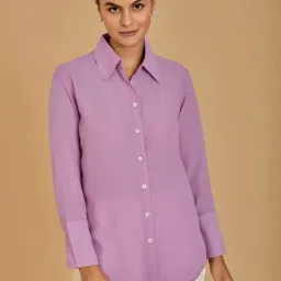 Urban Sundari Purple Casual Fit Shirt-picture-16