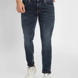 Spykar Dark Blue Super Slim Fit Low Rise Jeans-image-41