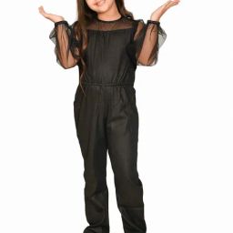 LilPicks Kids Black Solid Full Sleeves Jumpsuit-image-15