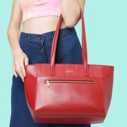 Lavie Herring Ziptula Red Synthetic Solid Tote Handbag-image-83