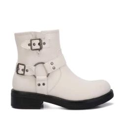 London Rag Women's Off White Casual Boots-image-6
