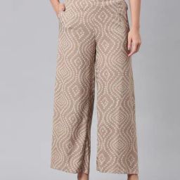 go colors! Go Colors Beige Printed Palazzos-picture-14
