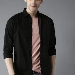 Dennis Lingo Men Black Slim Fit Casual Shirt-image-35