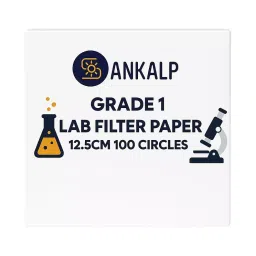 SANKALP Grade 1 Filter Paper 12.5 cm Qualitative Lab Filtration Circles (Pack of 100)-46