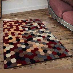 Presto Red & Grey Wool Hand Tufted Carpet-picture-25