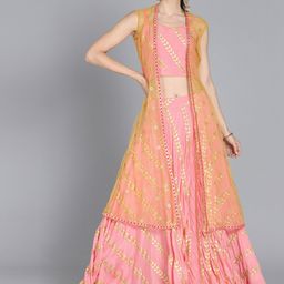 Ethnovog PinkGolden Made to Measure Lehenga with Blouse-image-55