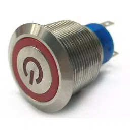 RS PRO Illuminated Push Button Switch Panel Mount 22.2 mm SPDT Red LED 250 V AC, 1759736-17