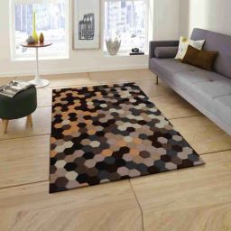 Presto Brown & Grey Wool Hand Tufted Carpet-35