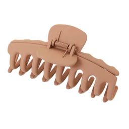Accessorize London Brown Extra Large Matte Claw Clip-32