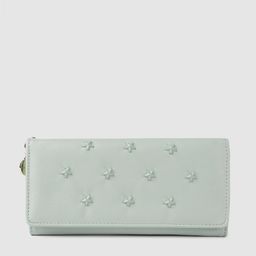 Caprese Women Blue Solid Three Fold Wallet-image-96