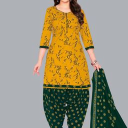 shree jeenmata collection Printed Pure Cotton Unstitched Dress Material-picture-5