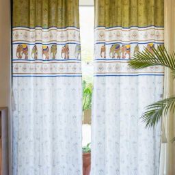 Urban Space Olive Cotton Window Curtain With Tieback & Eyelet - Set of 2-15