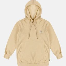 Kiddopanti Kids Beige Solid Full Sleeves Hooded Sweatshirt-picture-20