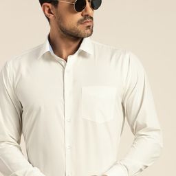 Hancock Men Solid Wrinkle Resistant Slim Fit Formal Shirt-picture-10
