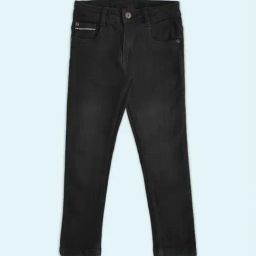 Pantaloons Junior Black Tapered Fit Jeans-picture-3