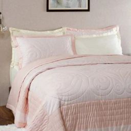 Maspar Vintage Tranquil Essence Cambric Lawn Quilted Peach Cotton Double Quilt-image-12