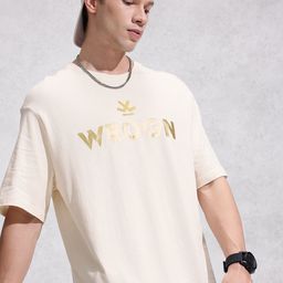 WROGN Oversized Fit Brand Logo Printed Pure Cotton T-shirt-picture-34