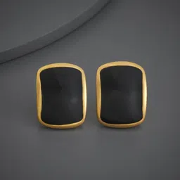Kushal's Fashion Jewellery Gold-Plated Party Zircon Geometric Studs Earrings-44