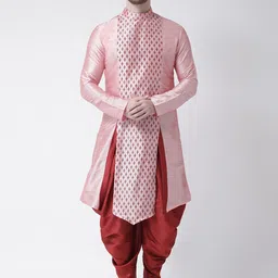 DEYANN Men Pink Printed Kurta with Patiala-22