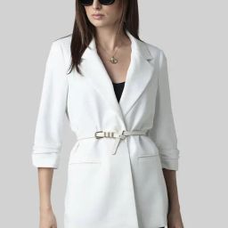 Vero Moda White Regular Fit Blazer-image-41