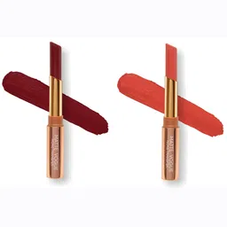 ME-ON Set of 2 Matte Vogue None-Transfer Lipsticks - Shade 13 & 18-21
