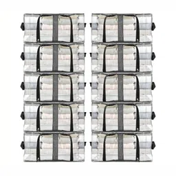 Panchhi Store Grey Set of 6 Reusable Multi-Utility Organisers-4