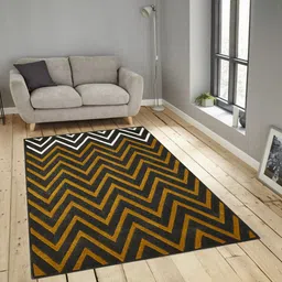 PRESTO Yellow & Grey Printed Hand Tufted Anti-Skid Carpet-image-60