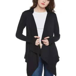 Hypernation Black Cotton Shrug-65