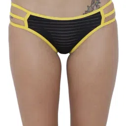 BASIICS by La Intimo Black Striped Bikini Panty-image-98