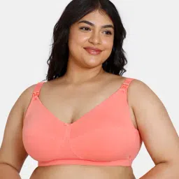 Zivame Peach Full Coverage Maternity Bra-image-22