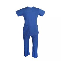 LOYAL NEEDS Y Neck Short Sleeves Double Stitch Scrub Suit Customised Polycotton Fabric FSYOCB XL Size For Female-image-87