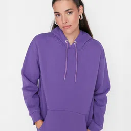 Trendyol Hooded Pullover Sweatshirt-image-64