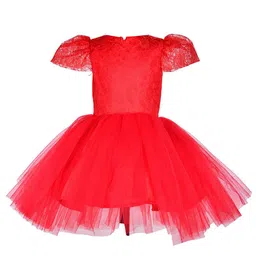 Samsara Couture Red Net Dress-44