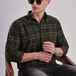 BS BLUE SQUAD Men Slim Fit Opaque Checked Casual Shirt-image-32