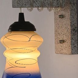 SOMIL Blue Glass Cylinder Printed Wall Lamps-image-82