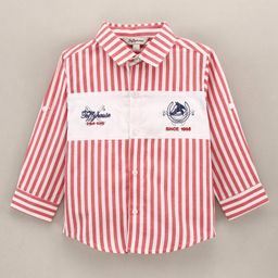 ToffyHouse Full Sleeves Shirts Striped - Red-image-80